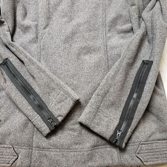 Lululemon Grey Fleece Moto Jacket Size 4 - Picture 10 of 13